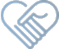 Hands forming a heart shape together.